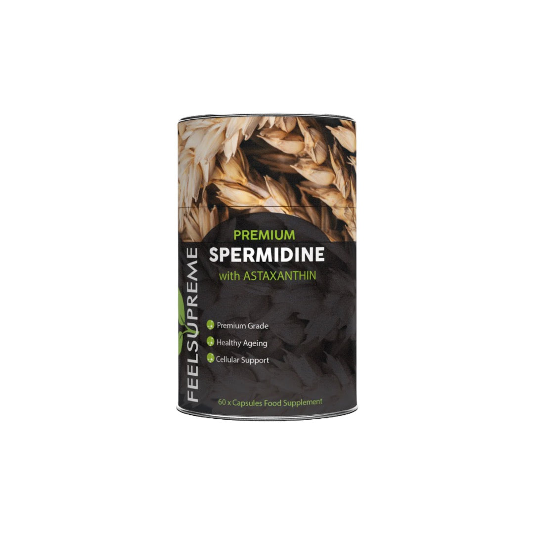 Feel Supreme 500mg Premium Spermidine & Astaxanthin Complex Capsules - 60 Caps