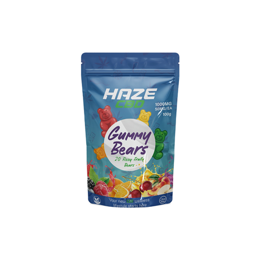 Haze CBD 1000mg Gummy Bears - 20 Pieces