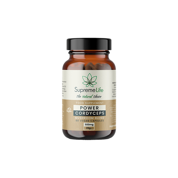 Supreme Life 500mg Power Cordyceps Vegan Capsules  - 60 Capsules